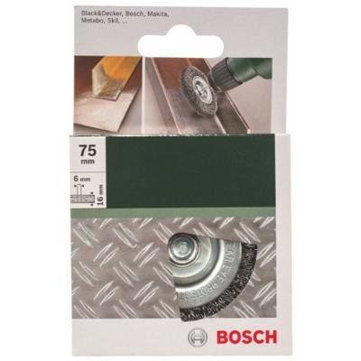 Bosch Accessories Schijfborstels voor boormachines - geribbelde draad, 75 mm Schacht-Ø 6 mm 2609256530 1 stuk(s) - thumbnail