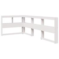 Bed met boekenkast zonder matras grenenhout wit 100x200 cm - thumbnail