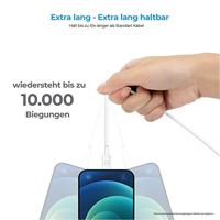 Lade/gegevenskabel lightning 1m wit MFI-certified - thumbnail