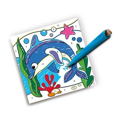 SES kleuren op nummer met driehoek stiften