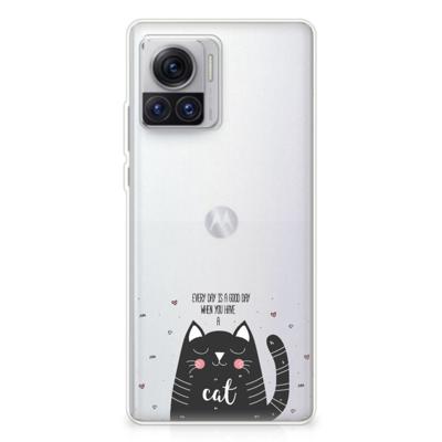 Motorola Moto X30 Pro Telefoonhoesje met Naam Cat Good Day Motorola Moto X30 Pro Telefoonhoesje met Naam Cat Good Day