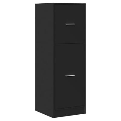 Apothekerskast 40x41x118 cm bewerkt hout zwart
