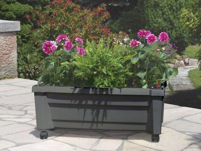 KHW Plantenbak met wielen (Antraciet)