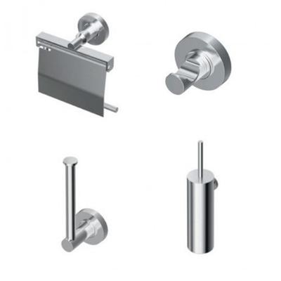 Ideal Standard Iom toiletaccessoires set met handdoekhaak closetrolhouder met deksel met closetborstelgarnituur en reserverolhouder chroom k7211nu