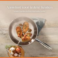 ELLE Gourmet Moderne Koekenpan - Ø 20 cm - Zonder anti-aanbaklaag - RVS - thumbnail