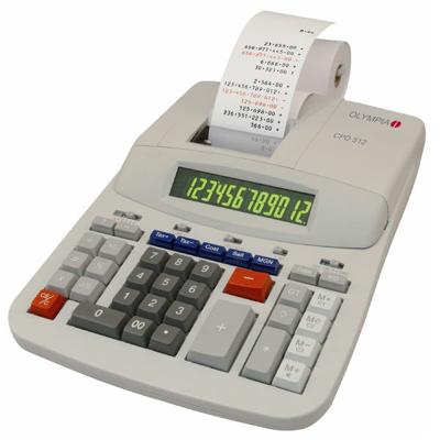Olympia CPD 512 ER Bureaurekenmachine met printer Beige Aantal displayposities: 12 werkt op het lichtnet (b x h x d) 210 x 67 x 295 mm