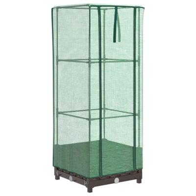 VidaXL Plantenbak verhoogd met kashoes 40x40x123 cm rattanlook VidaXL Plantenbak verhoogd met kashoes 40x40x123 cm rattanlook