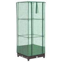 VidaXL Plantenbak verhoogd met kashoes 40x40x123 cm rattanlook - thumbnail