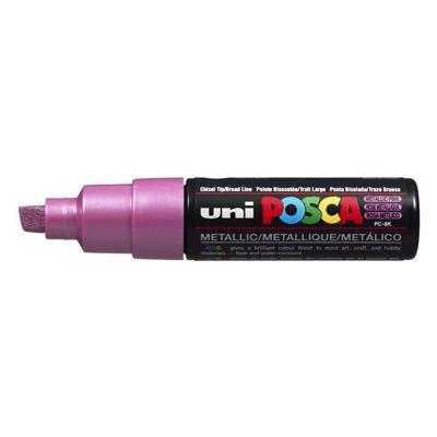 Uni-Posca Posca marker, afm pc-8k, lijndikte 8 mm, breed, metallic pink, 1 stuk