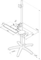 ROLINE PC/LCD rolstandaard, in hoogte verstelbaar, 180cm - thumbnail