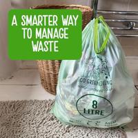 Eco Green Living Composteerbare afvalzakken 8 liter - met trekkoord - 25 stuks - thumbnail