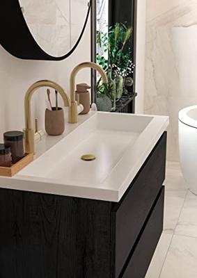 Ben Mandana wastafelkraan draaibaar geborsteld messing Ben Mandana wastafelkraan draaibaar geborsteld messing