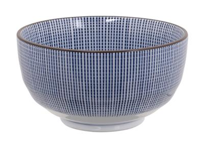 Japanse blauw-witte kom - Sendan Tokusa - 500ml - 12.8 x 6.8cm