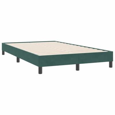 Boxspring zonder matras fluweel donkergroen 120x220 cm