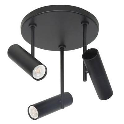 Highlight Zwarte spotTrend 3-lichts rond - S7532.01