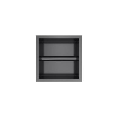 Hotbath &MORE Inbouw nis & borstelgarnituur 90x16x12,6cm Geborsteld Zwart PVD