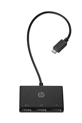 HP Inc. HP USB-C to USB-A - Hub - 3 x SuperSpeed USB 3.0 Z6A00AA USB-hub 3 poorten USB-A USB 3.2 Gen1 5 GBit/s Met USB-C stekker Zwart