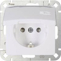 Kopp 920802008 Wandcontactdoos met randaarde en klapdeksel Inzetstuk 1-voudig HK05 Arctisch-wit 1 stuk(s) - thumbnail