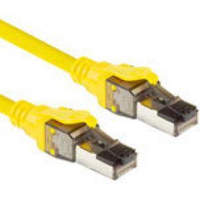 ACT Gele 5 meter SFTP CAT8 patchkabel snagless met RJ45 connectoren ACT Gele 5 meter SFTP CAT8 patchkabel snagless met RJ45 connectoren
