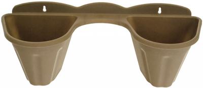 Tom Wandhanger Bloempot Dubbel 33 Cm Polypropyleen Bruin