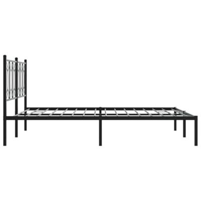 Bedframe met hoofdbord metaal zwart 160x200 cm Bedframe met hoofdbord metaal zwart 160x200 cm