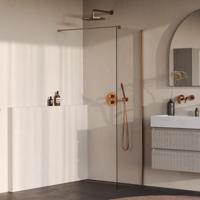 BRAUER Oblivion Inloopdouche - 50x200cm - glascoating - helder glas - geborsteld koper PVD GS-OBI1H50200GK - thumbnail