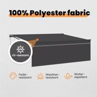 VidaXL Inklapbaar zonnescherm geel en wit 350 x 250 cm - thumbnail