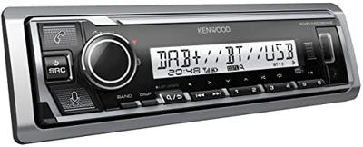 Kenwood KMR-M508DAB Autoradio enkel DIN Aansluiting voor stuurbediening, Bluetooth handsfree, DAB+ tuner, Spatwaterdicht