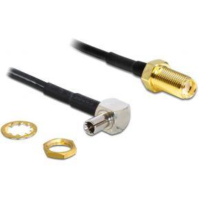 Delock 88487 Antennekabel SMA Jack schot > TS-9 90° stekker 170 mm