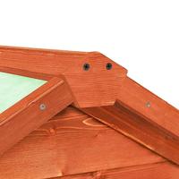 Konijnenhok 140x63x120 cm massief vurenhout - thumbnail