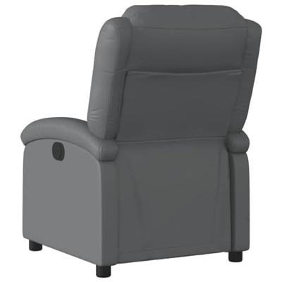 Fauteuil verstelbaar kunstleer grijs