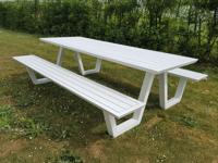 Picknicktafel BOLERO 240 cm aluminium wit - thumbnail