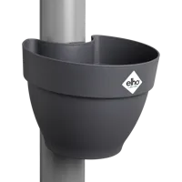 Elho Vibia Campana regenpijpbakje 22cm antraciet - thumbnail