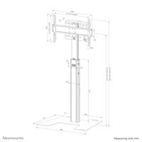 Neomounts FL45S-825BL1 TV-voet 94,0 cm (37) - 190,5 cm (75) Vloerstandaard, In hoogte verstelbaar, Kantelbaar - thumbnail