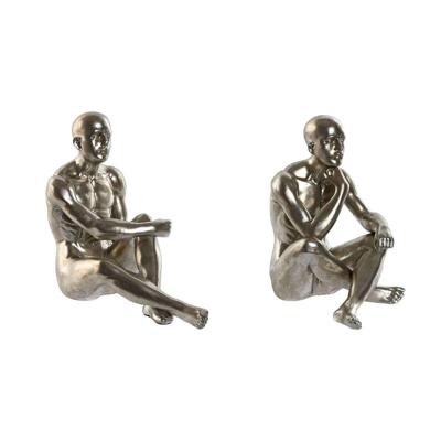 Decoratieve figuren Home ESPRIT Gouden Zilverkleurig 19 x 13,5 x 22 cm (2 Stuks) Decoratieve figuren Home ESPRIT Gouden Zilverkleurig 19 x 13,5 x 22 cm (2 Stuks)