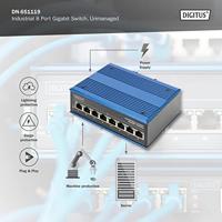 Digitus DN-651119 Industrial Ethernet Switch 8 poorten 10 / 100 / 1000 MBit/s - thumbnail