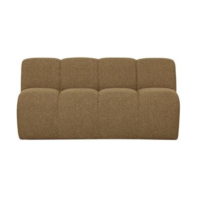 Woood Mojo eetkamerbank 164 cm met rugleuning bouclé Geel/Bruin Melange