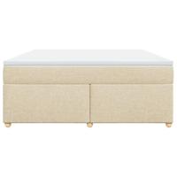 Boxspring met matras stof crèmekleurig 180x200 cm - thumbnail