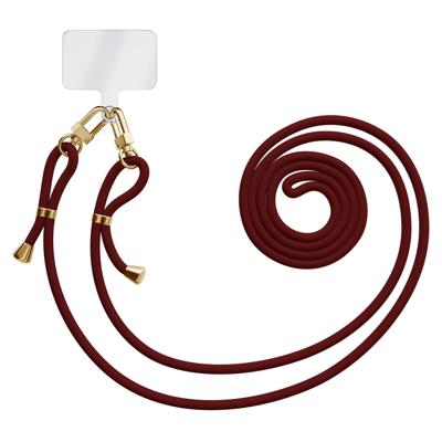 Universeel telefoonkoord met dubbele sluiting - Donkerrood