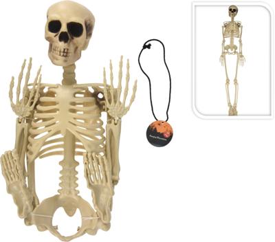 Halloween figuur skelet 90cm wit