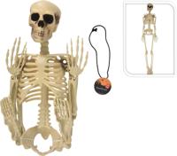 Halloween figuur skelet 90cm wit - thumbnail