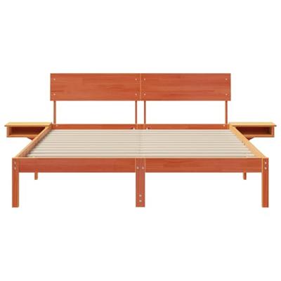 Bedframe met nachttafels met hoofdeinde Wasbruin 150 x 200 cm Bedframe met nachttafels met hoofdeinde Wasbruin 150 x 200 cm