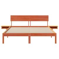 Bedframe met nachttafels met hoofdeinde Wasbruin 150 x 200 cm - thumbnail