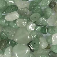 Creativ Company Kristallen kralen, aventurien, d 7-12 mm, gatgrootte 1 mm, ca. 63 stuk, groen, 63 stuk/ 1 doos - thumbnail