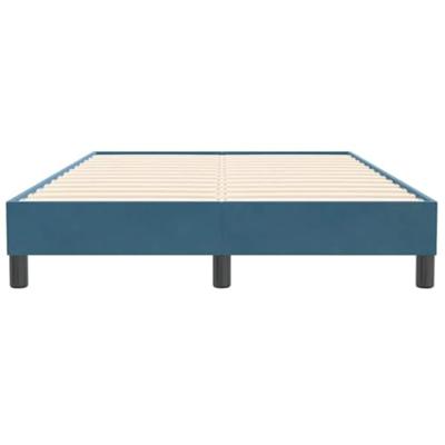 Boxspring zonder matras fluweel donkerblauw 120x210 cm