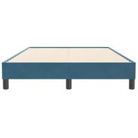 Boxspring zonder matras fluweel donkerblauw 120x210 cm - thumbnail