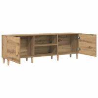 Tv-kast artisanaal eikenkleurig 150 x 30 x 50 cm Bewerkt hout - thumbnail