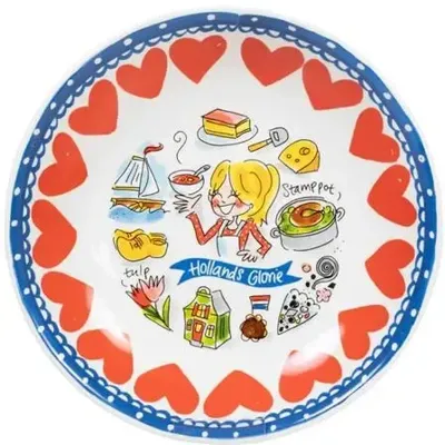 Blond Amsterdam bord aardewerk hollands glorie 23x4.3cm multi
