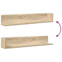 Wandschappen 2 st 100x16,5x16,5 cm bewerkt hout sonoma eiken - thumbnail