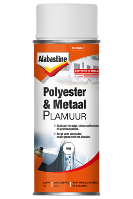 Alabastine Polyesterplamuur met Plamuur | Wit | Spuitbus | 400ml - 5944046